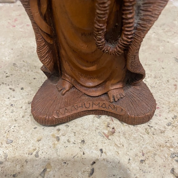 CocoJoes of Hawaii Queen Regent Kaahumanu Vintage Hapa Wood Statue 7.5" w/Tags - Picture 3 of 7